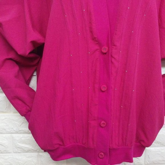 Vintage 80s G.W. Graff USA Cardigan Jacket Sz-L - Picture 5 of 10